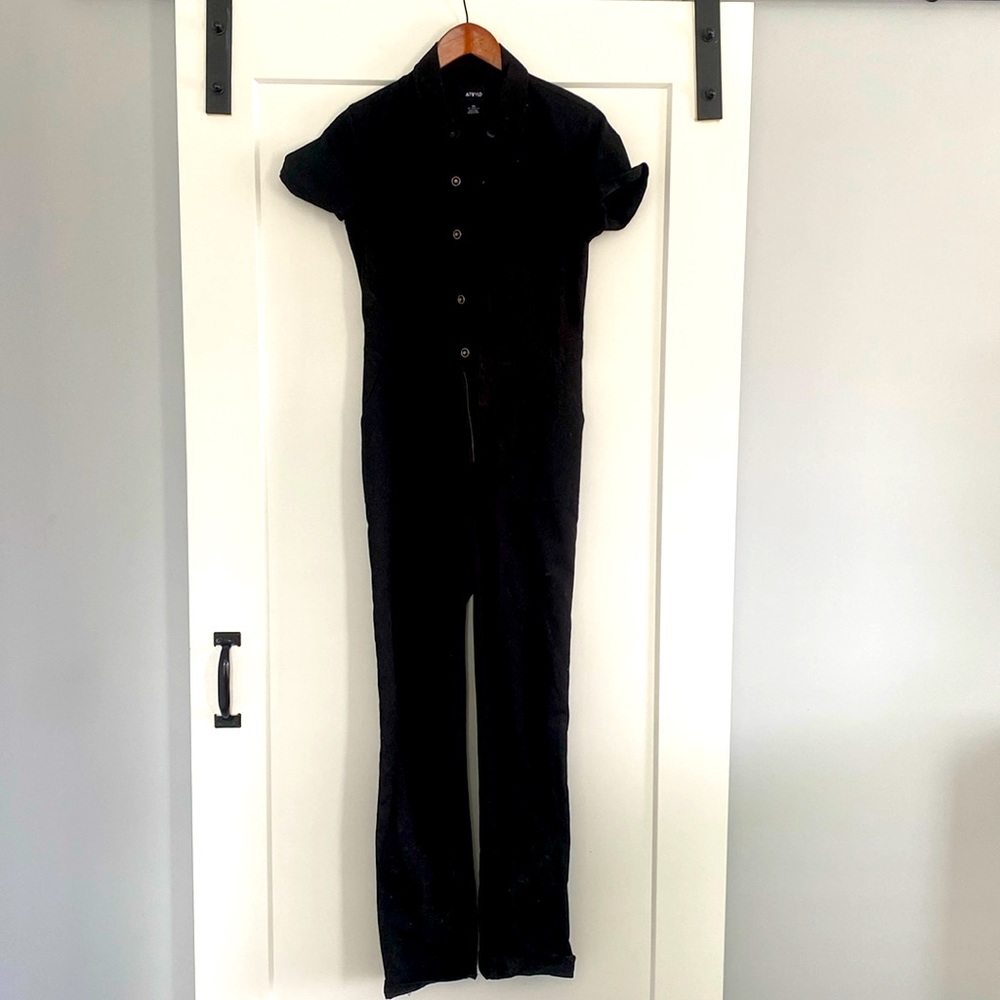 ATWYLD Fitted Black Denim Jumpsuit